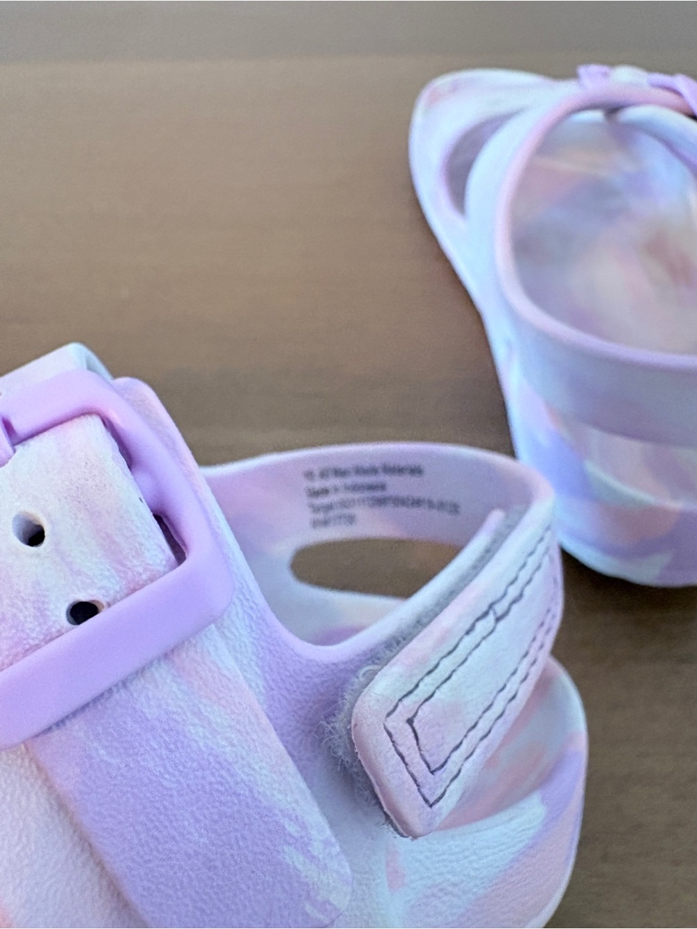 Kids Pink Adjustable Buckle Sandals - Picture 3 of 3